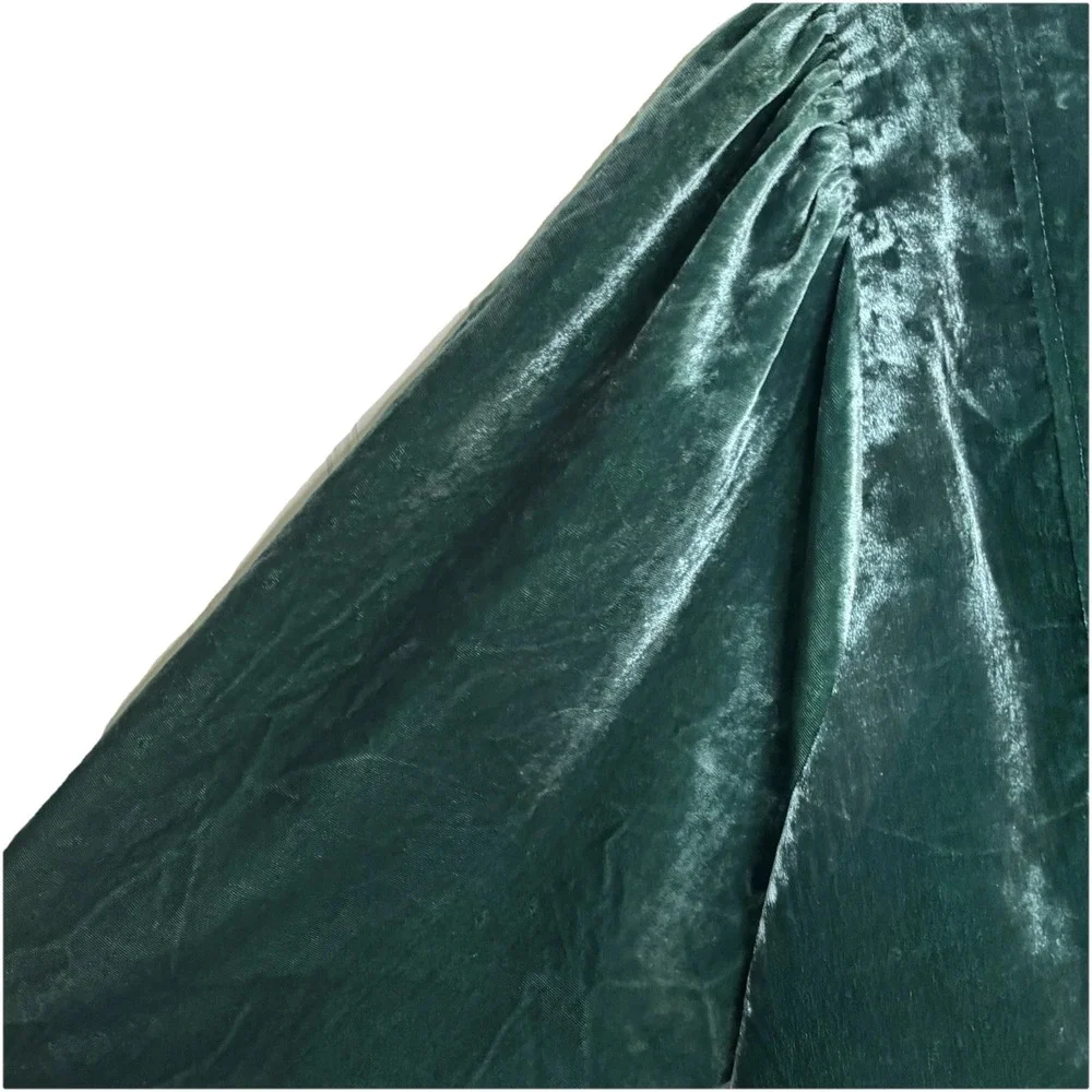 Torrid Velveteen Moto Jacket Mottled Texture‎ 4/26US Botanical Garden Green Zip